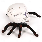 cheap Halloween Hanging &amp; Tabletop Decorations-Halloween Skeleton Decor Remote Control Toy, Scary Prank Tarantula Spider with Skeleton Design, Creepy Crawling Electric RC Toy for Haunted House, Trick Props, Kids &amp; Adults Party Favor