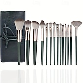 cheap Personal Care &amp; Health-14PCS Makeup Brush Set, Professional Foundation Blending Eyeshadow Eyeliner Contour Face Brushes with Soft Synthetic Bristles and Wooden Handles for Beginners and Pros