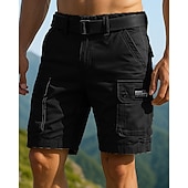 abordables Fondos-Hombre Pantalones cortos de carga Al aire libre Ajuste regular Impermeable Resistente al Viento Prendas de abajo Bolsillo Negro Verde Algodón Camping / Senderismo Corriendo S M L XL XXL