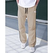 preiswerte Freizeithosen-Herren Tech-Hosen Hose Freizeithose Tasche Elastischer Bund Kordelzug Patchwork Komfort Sport im Freien Täglich Mode Lässig Schwarz Armeegrün Mikroelastisch
