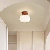 abordables Plafonniers-Plafonnier d&#039;allée, plafonnier en verre, lustre de plafond, luminaire de plafond semi-encastré, 85-265 V