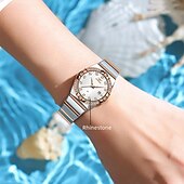 halpa Kvartsikellot-Uusi tyylikäs naisten ruusukultakotelo kvartsikello ipx7 vedenkestävyys ja luminous kalenterinäyttö rannekello arkielämään matkalle ystävänpäivälahja naisille