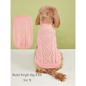 abordables Vêtements &amp; accessoires-Chien Manteau Pull Costume de chien Occasionnel Style simple Hiver Doux Lavable Mode Confortable Épais Extérieur Soirée Tenue Quotidienne Intérieur Décontracté Quotidien Vêtements pour Chiens for
