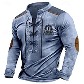 tanie Wintage etniczne bluzy-Męskie Bluza dresowa Niebieski Zielony Khaki Stójka Kolorowy blok Litera Wiązanie Sport i turystyka Codzienny Święto Poliester Moda miejska Podstawowy Codzienny Wiosna Jesień Odzież Bluzy z kapturem