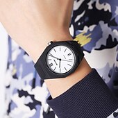 abordables Montres à quartz-Montre quartz SKMEI pour femmes hommes et enfants grand cadran montre-bracelet décontractée lumineuse étanche en silicone