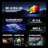 cheap TV Boxes-Android TV Box Mortal Q1 PLUS CPU Allwinner H313 Support 2.4G/5.8G Wifi BT5.2 Google Assistant 2GB RAM 16GB 8GB ROM Smart Home TV Box