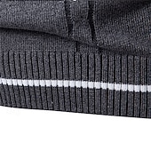 billige genser for menn-Herre Genser Genser vest Pullover genser Vest Riflet Strikke Vanlige topper Strikket Slank passform عادي V-hals Strikketøy Moderne Avslappet Dagligdagstøy Klær Høst Svart Hvit L XL 2XL