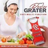 preiswerte Küchenutensilien &amp; Gadgets-5-in-1-Schäler-Reibe, multifunktionales Küchenwerkzeug zum Raspeln, Schneiden, Reiben und Schälen von Gemüse, praktischer Gemüseschneider für Kartoffeln, Karotten, Gurken und mehr