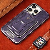 billige iPhone-etuier-telefon Etui Til iPhone 16 Pro Max Plus iPhone 16 iPhone 15 Pro Max Plus iPhone 15 iPhone 14 Pro Max Plus iPhone 13 Pro Max Mini Bakdeksel med stativ Kortspor Støtsikker Kontor / Bedrift TPU PU lær