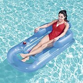 cheap Outdoor Activity-Floating Bed Inflatable Pool Float Summer Outdoor Inflatable Beach Swimming Pool Float Water LoungerPortable Inflatable ReclinerComfortable Floating Bed &amp; Floating Chair Pool Raft for Adult
