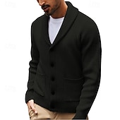 preiswerte Herren Strickjacke-Herren Pullover Kleid Pullover Strickjacke Reißverschluss-Pullover Strickpullover Gerippt Stricken Normale Oberteile Gestrickt Gerippt Einfach Schalkragen Mode Schals Lässig Alltagskleidung Bekleidung