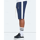 baratos Shorts de moletom-Homens calções atléticos Shorts de moletom Calção Shorts de verão Bolsos Cintura elástica Com Cordão Bloco de cor Conforto Respirável Curto Ao ar livre Esportes Clássico Casual Preto Amarelo