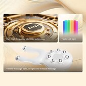 abordables Accessoires pour soins de la peau-Appareil de beauté faciale à microcourant EMS à 7 couleurs, thérapie par lumière LED, rajeunissement de la peau, massage photonique, élimination des rides, anti-âge, lifting duplex du visage