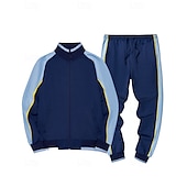 economico Tute da ginnastica-Per uomo Tuta da Ginnastica Pantaloni da Tuta Cerniera completa Athleisure Autunno Manica Lunga Protezione Solare Antivento Leggero Pesca Escursionismo Corsa abbigliamento sportivo Abbigliamento