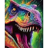 billige Guttens 3D Dyr-Gutt 3D Dinosaur Hattetrøje Langermet Vår Høst Mote Gatemote Barn 4-12 år Med hette utendørs Avslappet Daglig Normal
