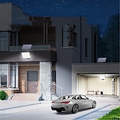 abordables Appliques d&#039;extérieur-Lampadaire solaire d&#039;extérieur à LED, 3 modes d&#039;éclairage, détecteur de mouvement solaire sans fil, lampe murale étanche, alimentée par l&#039;énergie solaire, pour jardin, clôture, cour, 1 pièce