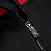 preiswerte Lässige Jacken-Herren Leichte Jacke Freizeitjacke Urlaub Täglich Tasche Frühling Herbst Farbblock Mode Klassisch Stehkragen Regulär Rote Armeegrün Dunkelgray Jacken