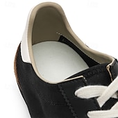 billiga Herrsneakers-Herr retro gula och bruna sneakers med ventilerande ovandel och halkfri sula, sportinspirerade vardagsskor för pendling, resor och vardagsbruk