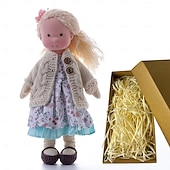 preiswerte Puppen-Waldorfpuppe mit Baumwollkörper, Künstlerpuppe, handgefertigte Mini-Anziehpuppe, DIY-Halloween-Geschenkbox, Verpackung, Segen (ausgenommen Kleintierzubehör) für Weihnachtsgeschenke