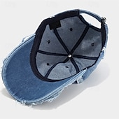 economico Cappellino da baseball da uomo-Per uomo Cappellino da Baseball Cappello da Sole Cappello da Camionista Nero Rosa Jeans Moda Casual Streetwear Quotidiano Tinta unica Regolabile Protezione solare Traspirante