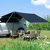 baratos Proteção Solar-um conjunto de tendas de acampamento ao ar livre com guarda-sóis laterais adequados para SUVs disponíveis em quatro cores com função de proteção UV, perfeitos como presentes de Natal