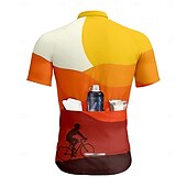 abordables Maillots pour hommes-Homme Maillot et Collant Avec Bretelles Velo Cyclisme Maillot et Collant Velo Cyclisme Maillot de cyclisme Manche Courte Cyclisme Maillot Top avec 3 poches arrière Résistant aux UV Séchage Rapide