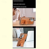 cheap Samsung Cases-Phone Case For Samsung Galaxy S25 S25 Plus S25 Ultra S24 S24 Ultra Plus S23 Ultra Plus Back Cover with Stand Holder Card Slot Shockproof Retro TPU PU Leather