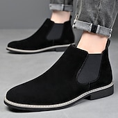 abordables Botas del Chelsea-Botines Chelsea marrones clásicos para hombre con paneles laterales elásticos: calzado urbano moderno para el trabajo, citas nocturnas y ocasiones semiformales.