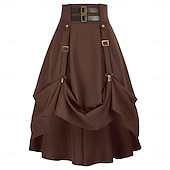ieftine Pantalonii-Retro / vintage Medieval Renascentist Lung Fustă Pentru femei Halloween Mascaradă Tematica Târgul Renașterii Festival Adulți Fustă