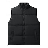 preiswerte Fleece &amp; 3 in 1 Jacken-Herren Fleeceweste Ärmellos Weste Außen Thermowarm Winter Vollreißverschluss Polyester Patchwork Schwarz Weiß Rosa Jagd Angeln Klettern