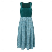 levne Dirndl-Pivo Oktoberfest Oktoberfest Šaty Dámské šaty Trachtenkleader Oktoberfest / pivo Bavorský Wiesn Louky Dámské Karneval Párty Pivní festival Tradiční Styl Tkanina Šaty Zástěra Bez halenky