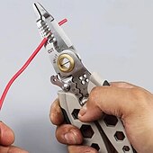abordables Outillage à main-Pince à dénuder 16 en 1 pour électriciens, outil de pince multifonction pour couper, dénuder, tordre, sertir, câble, outil électrique à main de qualité industrielle