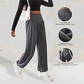 levne Jóga kalhoty a Bloomers-Dámské Kalhoty na jógu Harémové kalhoty Bombarďáky Lehká váha Zaštíhlující Vysoký pas Tělocvična Taneční Sportovní Spodní část oděvu Pevná barva Šedá Podzim Sportovní Sportovní oděvy Volný