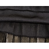 abordables Jupes Maxi-Femmes Jupe Mode Occasionnel Maxi Taille haute Jupes Uni Plissé Micro-Élastique Décontracté Quotidien Week-end Argent Noir Dorée Rouge Été Polyester