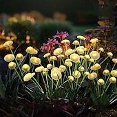 halpa Ulkovalaisimet-2 kpl aurinkokennolla toimivia sienipuutarhavaloja 6 lediä aurinkokennolla toimivia meduusavaloja ulkokäyttöön vedenpitäviä tulikärpäsen keinuvaloja puutarhan pihapolulle joulujuhlien koristeluun