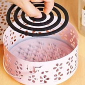 Недорогие Хранение вещей и организация пространства-Металлический держатель для спирали от комаров в винтажном стиле с ручкой – портативная железная курильница для декора дома и на улице