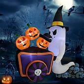 levne Halloween-Halloween nafukovací duch honky vozík dýňový vzduchový model ozdoby led světelné venkovní dekorace nádvoří atmosféra