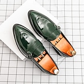 billige Loafers-herresko i skinnende gull – metalliske slip-on-sko til bryllup, kveldsgallaer og forestillinger