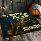 abordables Habitación de Halloween-Rectangular 2 mm Felpudos Máquina Poliéster Antideslizante Moderno Víspera de Todos los Santos