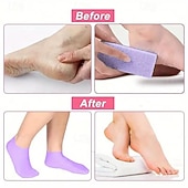 olcso Személyes ápolás és egészség-2 pár hidratáló gél zokni repedezett sarokra, szilikon lábápoló zokni száraz lábra, nyugtató spa zokni sarokjavításhoz, masszázs- és pedikűreszközök, nagyszerű ajándékötlet