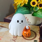 tanie Dekoracje wiszące i na stół na Halloween-Dynia Boo Buddies - urocza dekoracja ducha Halloween ozdoby na dynie urocze dekoracje stołowe świecąca dekoracja uroczych duchów