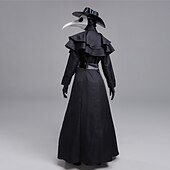 preiswerte Herren Kollektion-Cosplay Kostüm Pestdoktor Mittelalterlich Urlaubskleid Erwachsene Herren Damen Karneval Festival Verkleiden