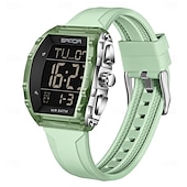 abordables Montres numériques-Sanda 6286 Montre électronique pour étudiant de type tonneau de vin Réveil multifonctionnel Montre numérique électronique pour étudiant Réveil