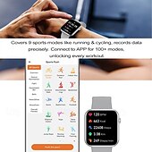 abordables Relojes inteligentes-iMosi HW92 Reloj inteligente 1.9 pulgada Smartwatch Reloj elegante Bluetooth Podómetro Recordatorio de Llamadas Seguimiento del Sueño Compatible con Android iOS Mujer Hombre Llamadas con Manos Libres
