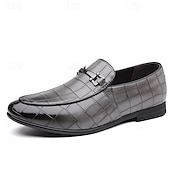 voordelige Loafers-Groene instappers met krokodillenmotief voor heren – casual zakelijke stijl, comfortabele schoenen van imitatieleer voor op kantoor en dagelijks gebruik