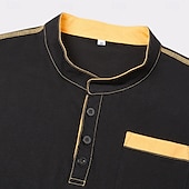 Χαμηλού Κόστους Casual Tee Henley-Ανδρικά Πουκάμισο Henley Κοντομάνικα Henley Top Κοντομάνικο Συμπαγές Χρώμα Σκέτο Μονόχρωμη Μοντέρνα Υψηλής Ποιότητας Καθημερινό Κουμπιά Μπλοκ χρωμάτων Σκέτο Χένλι ΕΞΩΤΕΡΙΚΟΥ ΧΩΡΟΥ Causal Καθημερινά
