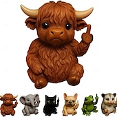 cheap Statues-Funny Middle Finger Animal Resin Statue 8*6*6cm, Novelty Garden Figurine for Desk, Tabletop, Yard or Shelf Decoration
