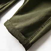 baratos Calças Cargo-Homens Calças Cargo Calças Cintura elástica Com Cordão Bolso multi Tecido Vestível Ao ar livre Diário Acampar e Caminhar Moda Clássico Verde Cáqui