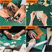 voordelige doe-het-zelf kunst-1 stuk 5-laags A3 zelfherstellende roterende snijmat, dubbelzijdig, voor knutselen, naaien, knutselen, hobby&#039;s, stoffen, precisie, scrapbooking, projecten