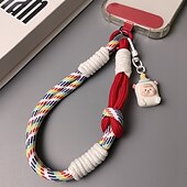 cheap Phone Lanyards &amp; Wrist Straps-Phone Case For Lanyards Universal with Wrist Strap Cartoon Color Gradient Geometric Pattern Polyester